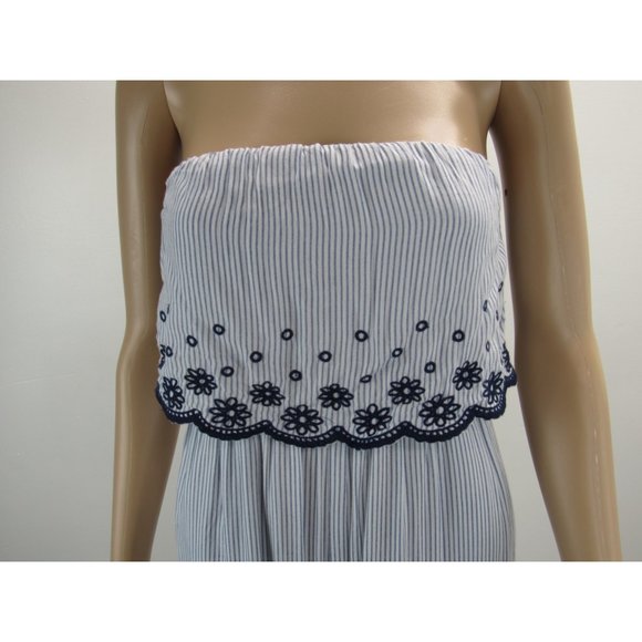 JESSICA SIMPSON STRIPE TUBE TOP STYLE ROMPER - Picture 7 of 7